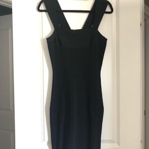 Express Black Ribbed Dress